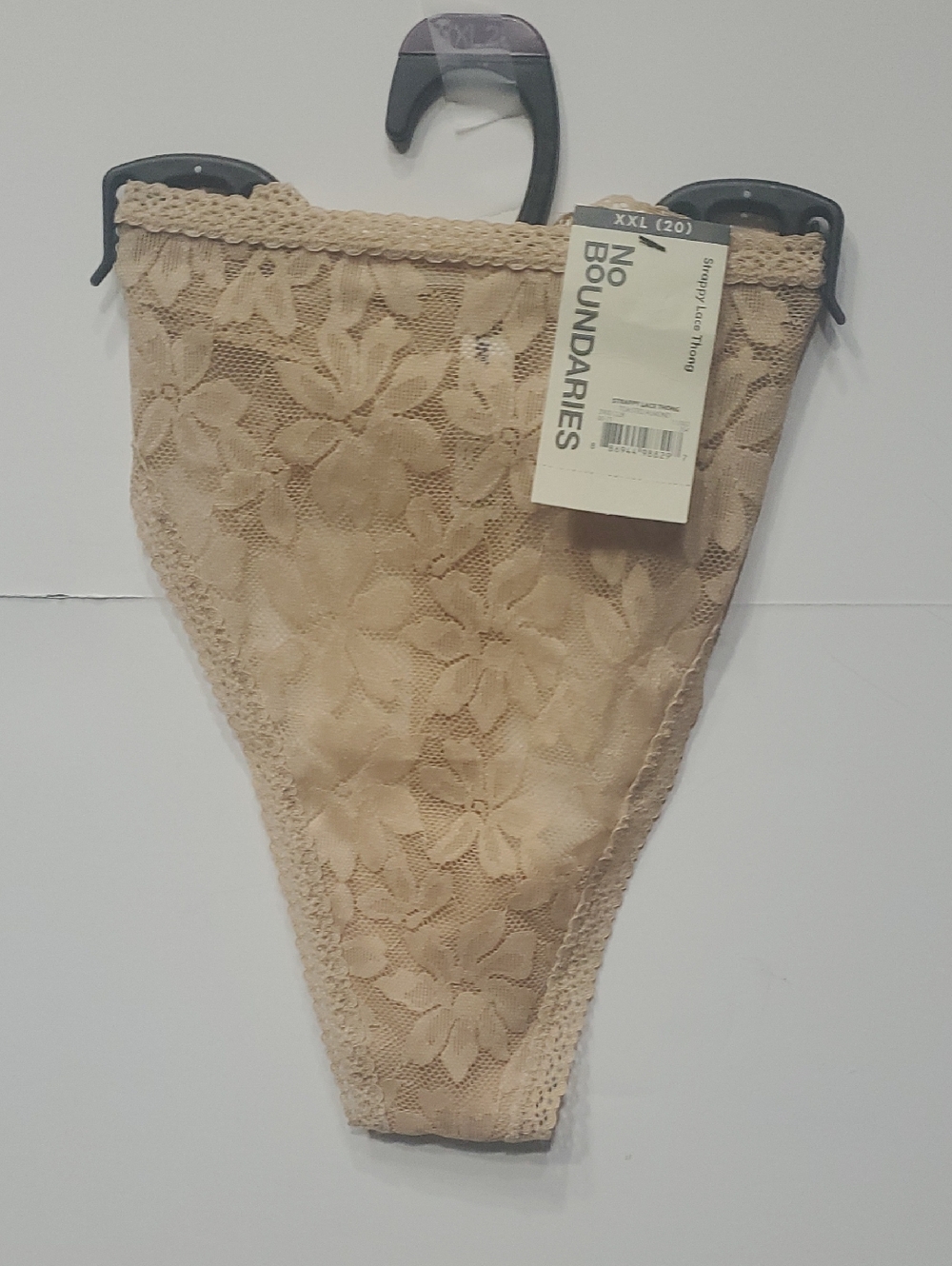 No Boundaries Beige Lace Thong Bikini